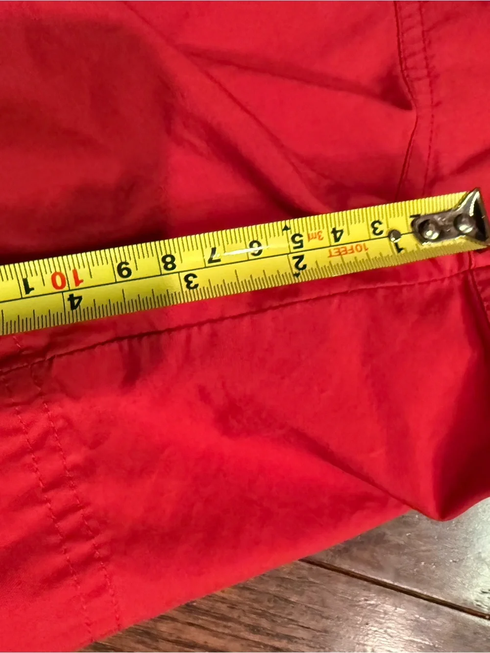 Vintage polo sport Men's Red Swim Trunks with Yellow Drawstring medium